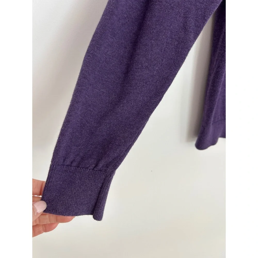 Daniel Cremieux Signature Collection‎ Purple Supima Cotton V-Neck Sweater Mens M